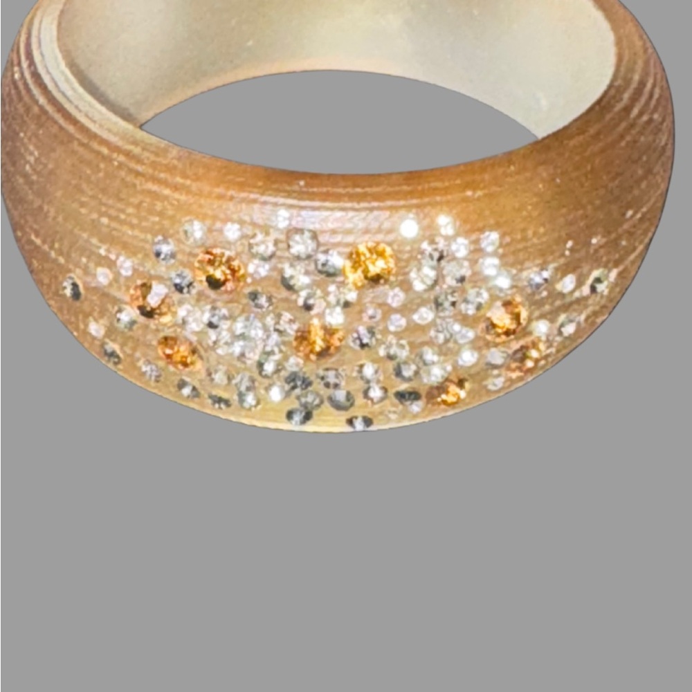 Gold and Silver Rhinestone Bangle - Picture 3 of 5